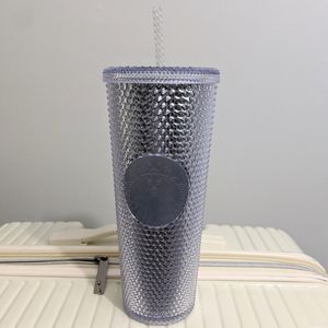 NEW Starbucks Studded Silver Tumbler
